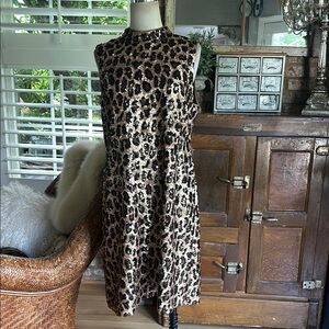 Kate Spade Leopard Print Dress - Black and Tan
